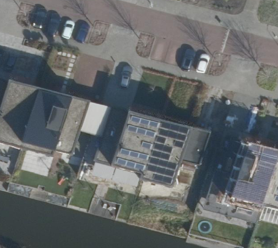 True ortho Luchtfoto op daksegment