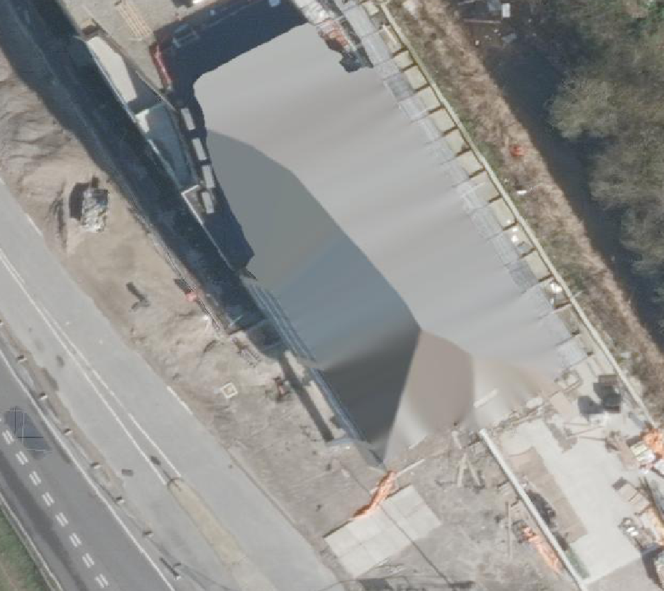 True ortho Luchtfoto op daksegment