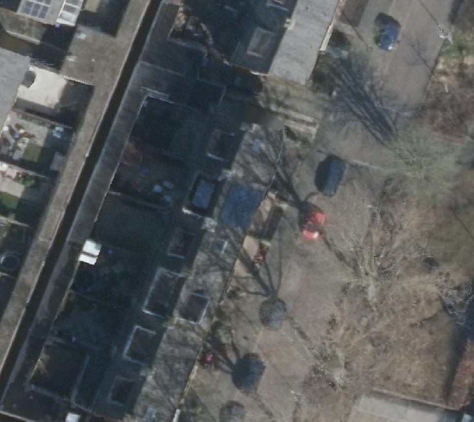 True ortho Luchtfoto op daksegment