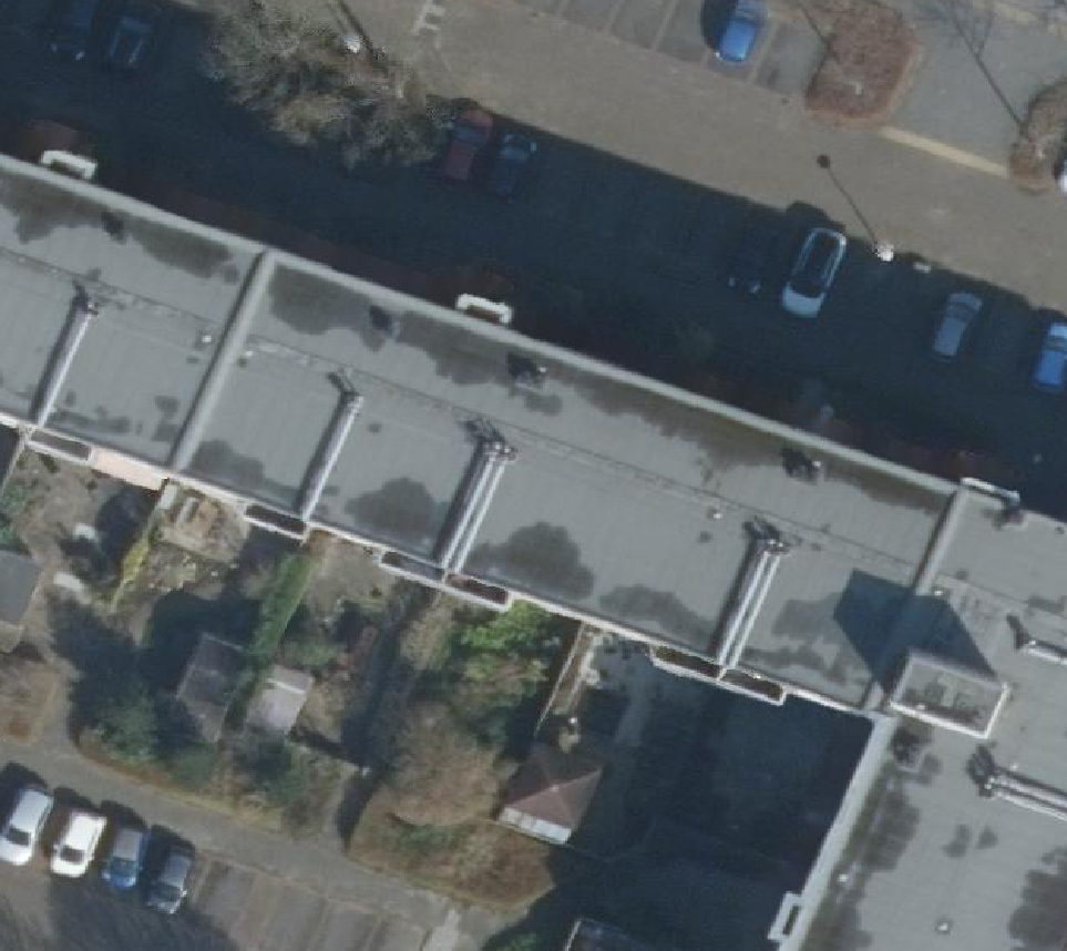 True ortho Luchtfoto op daksegment