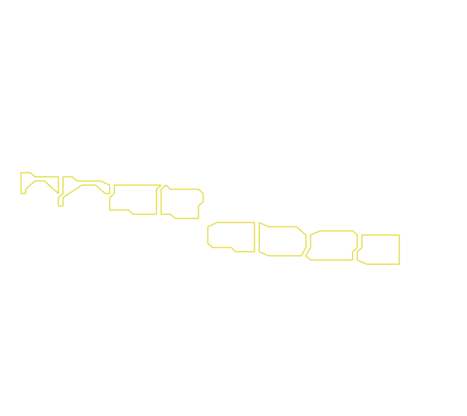 Daksegment met contourlijnen en structuurweergave