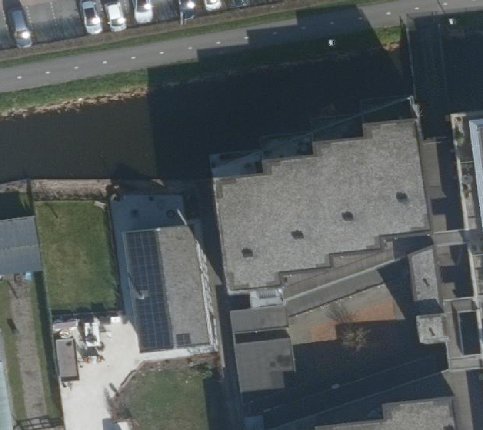 True ortho Luchtfoto op daksegment