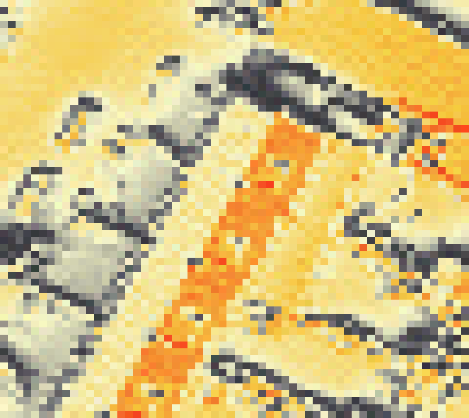 PV-irradiatie op daksegment ingezoomd met intensiteitsverdeling van zonlicht