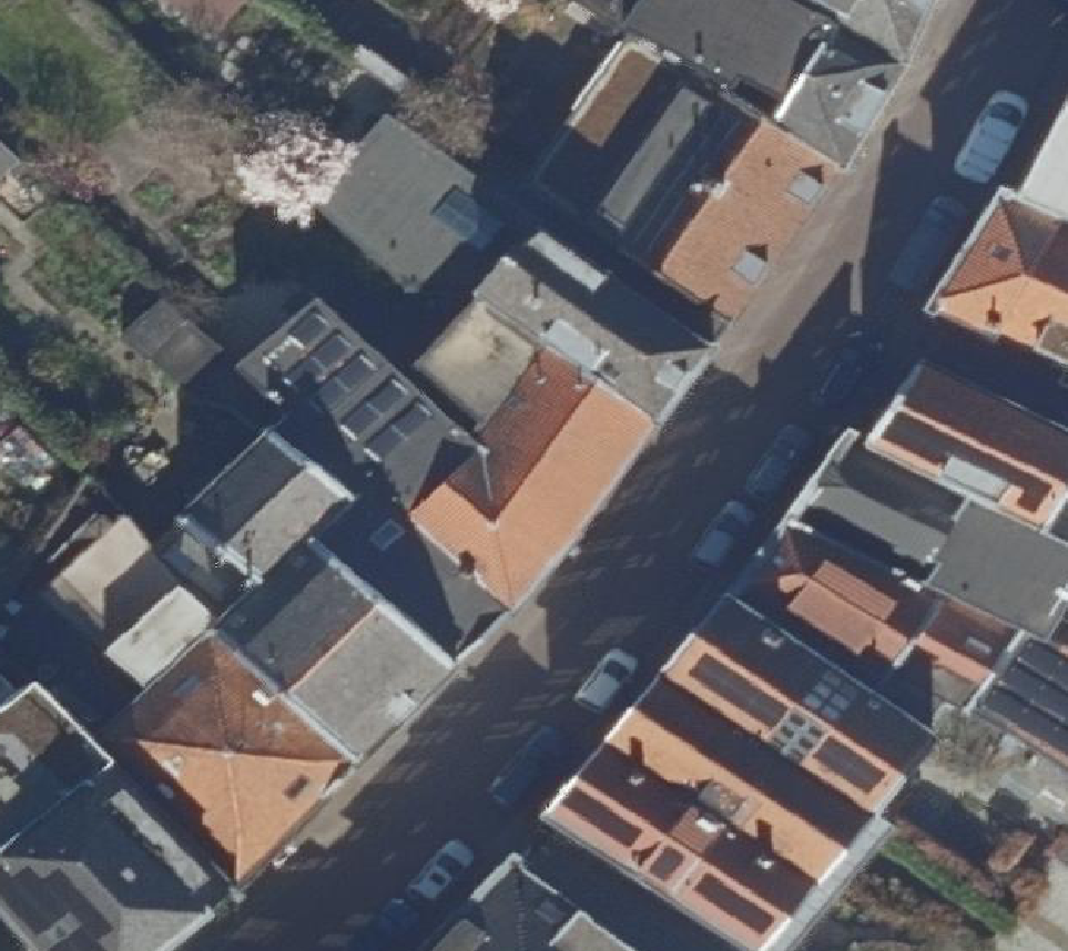True ortho Luchtfoto op daksegment