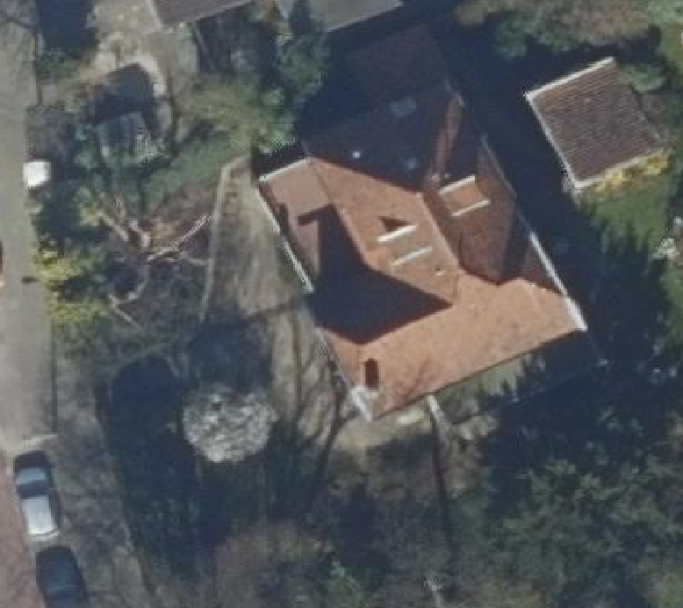 True ortho luchtfoto van Rotterdam met zicht op woning