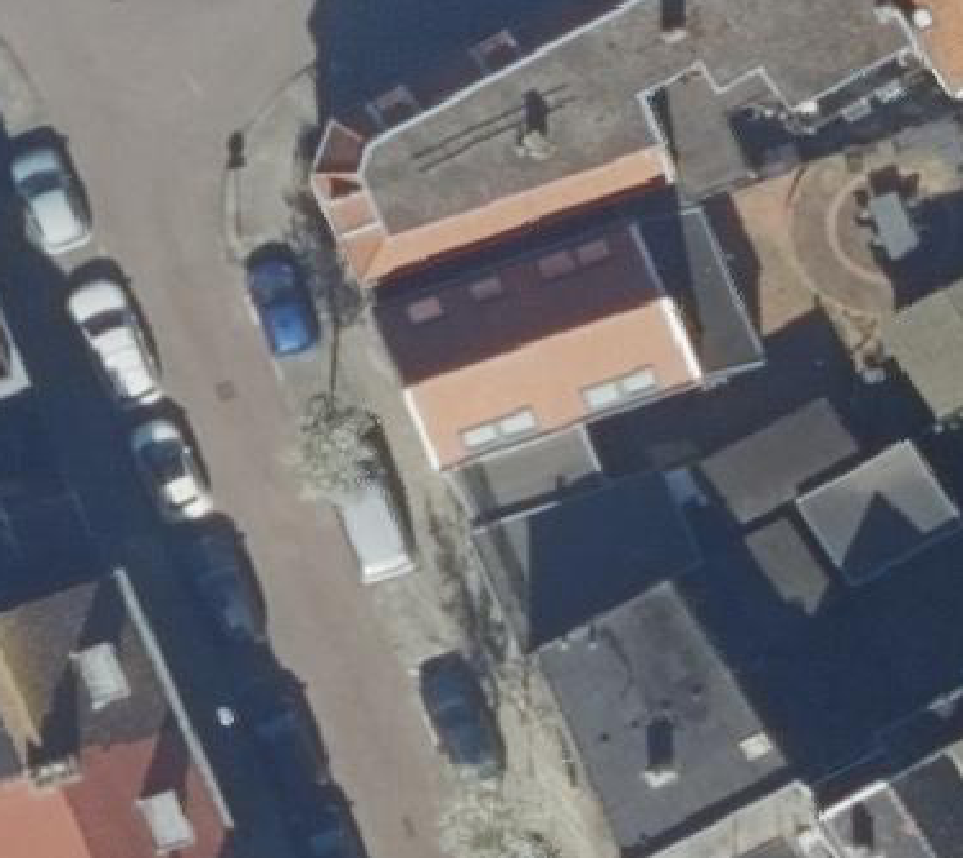 True ortho luchtfoto van Rotterdam met zicht op woning