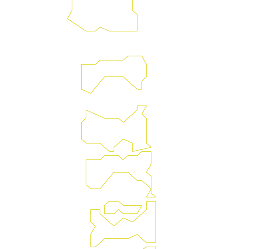 Daksegment ingezoomd met contourlijnen en structuurweergave
