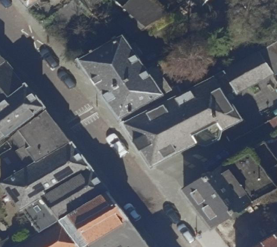 True ortho Luchtfoto op daksegment