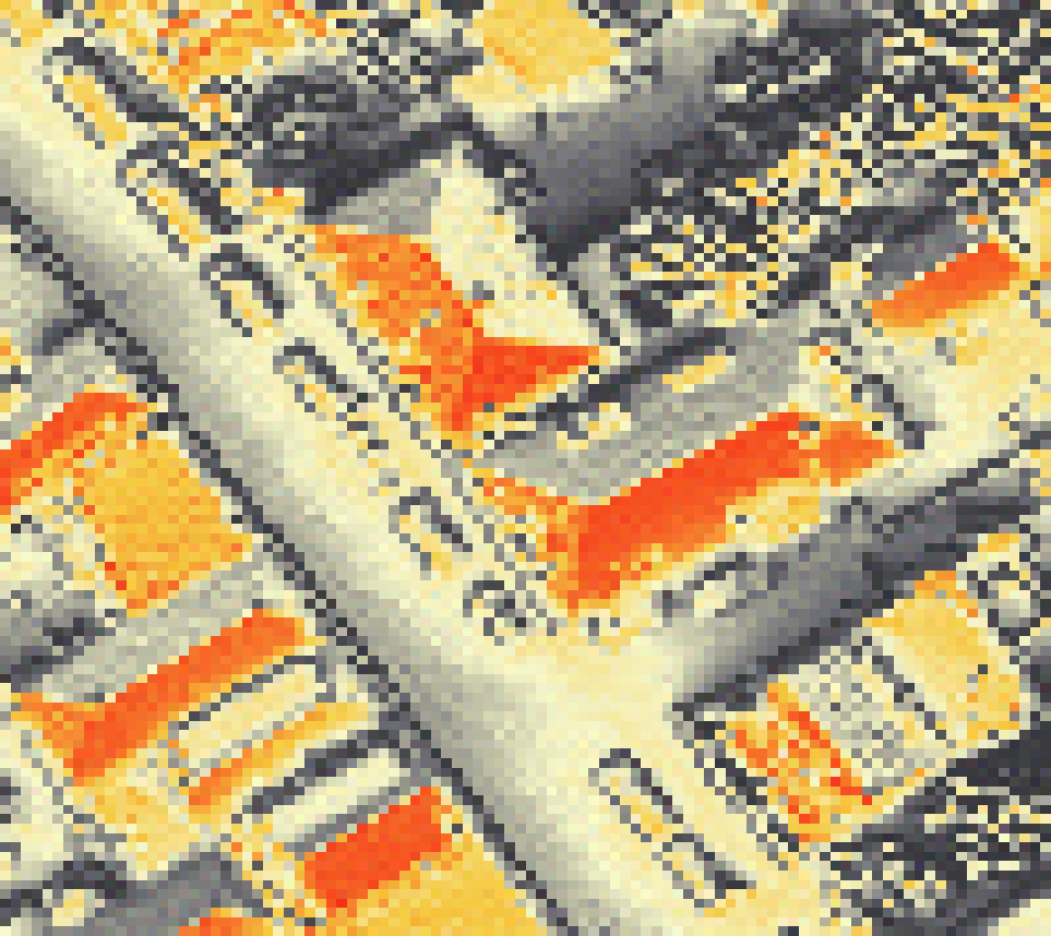 PV-irradiatie op daksegment met intensiteitsverdeling van zonlicht