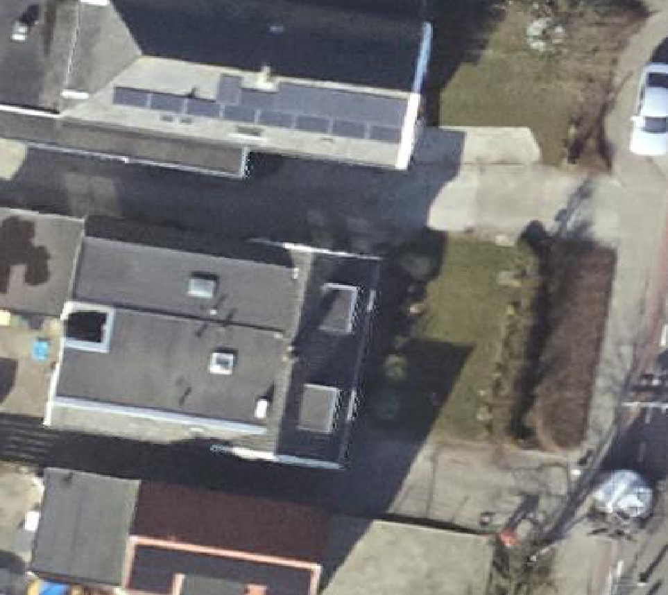 True ortho luchtfoto van Wieringerwaard met zicht op woning