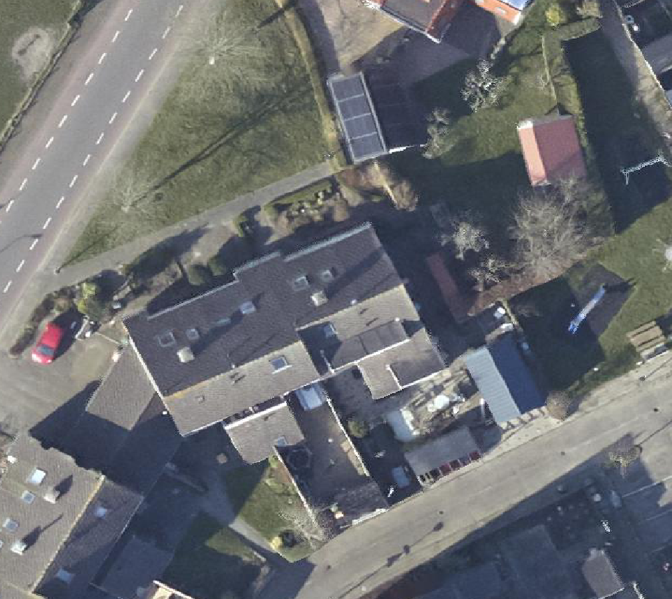 True ortho Luchtfoto op daksegment