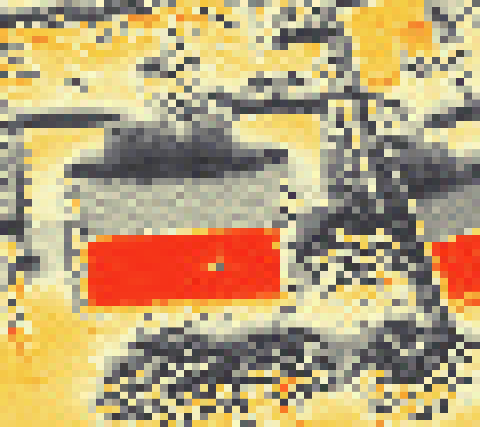 PV-irradiatie op daksegment ingezoomd met intensiteitsverdeling van zonlicht