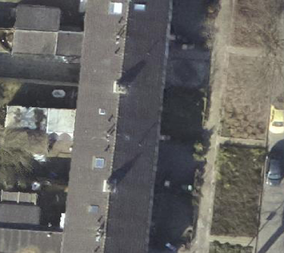 True ortho luchtfoto van Kreileroord met zicht op woning