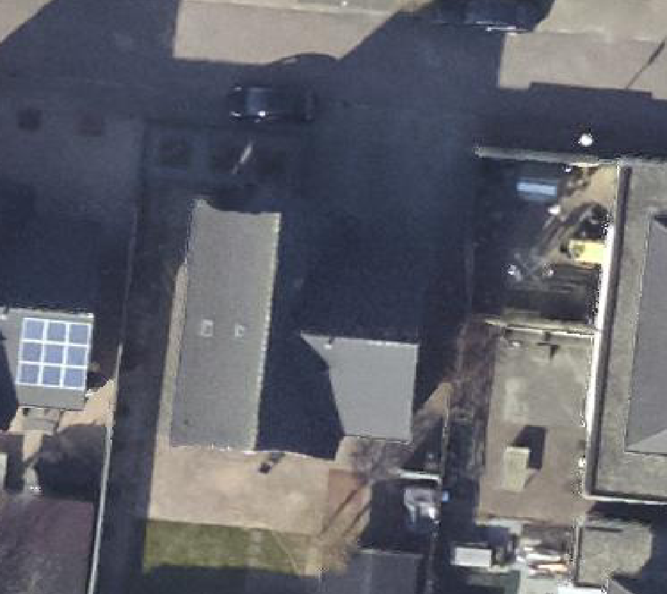 True ortho luchtfoto van Wieringerwerf met zicht op woning