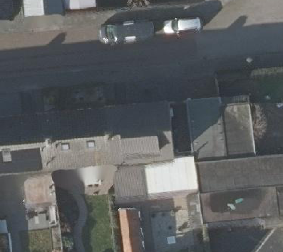 True ortho luchtfoto van Waspik met zicht op woning