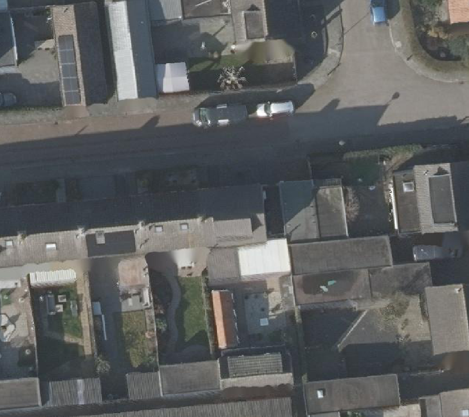 True ortho Luchtfoto op daksegment