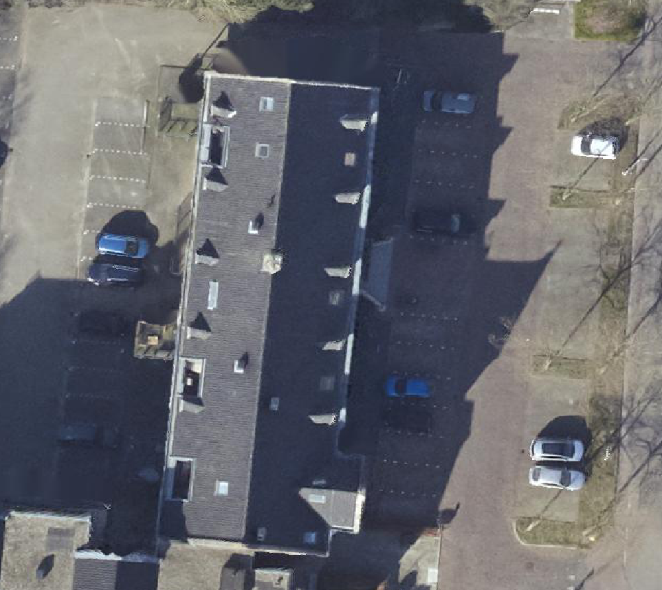 True ortho Luchtfoto op daksegment