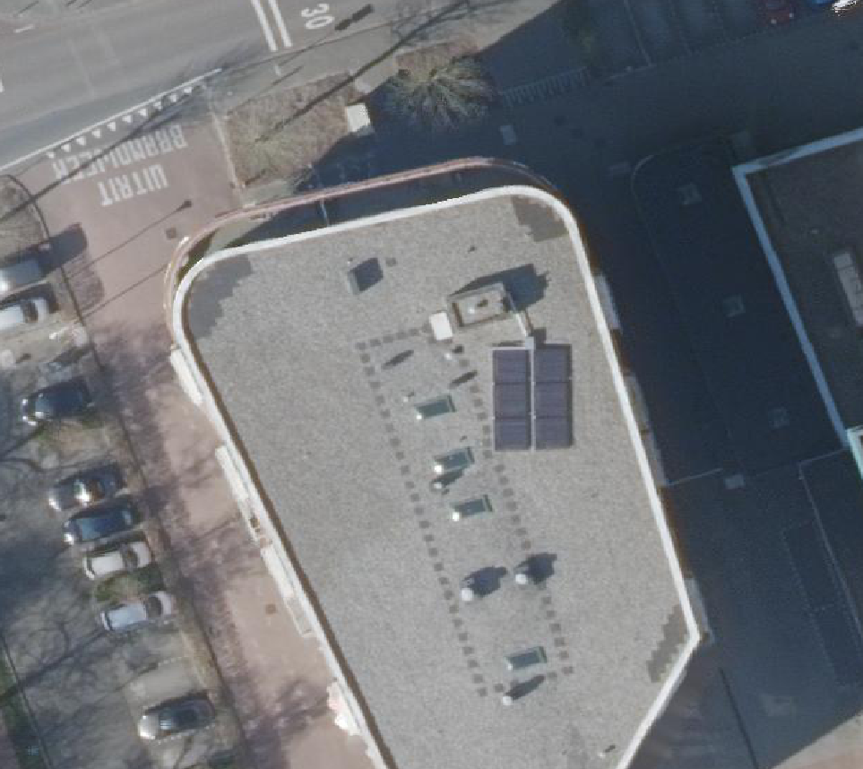 True ortho Luchtfoto op daksegment