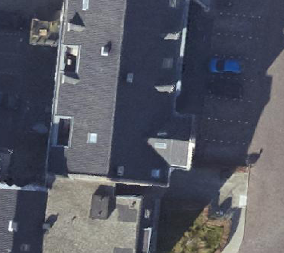 True ortho luchtfoto van Wieringerwerf met zicht op woning