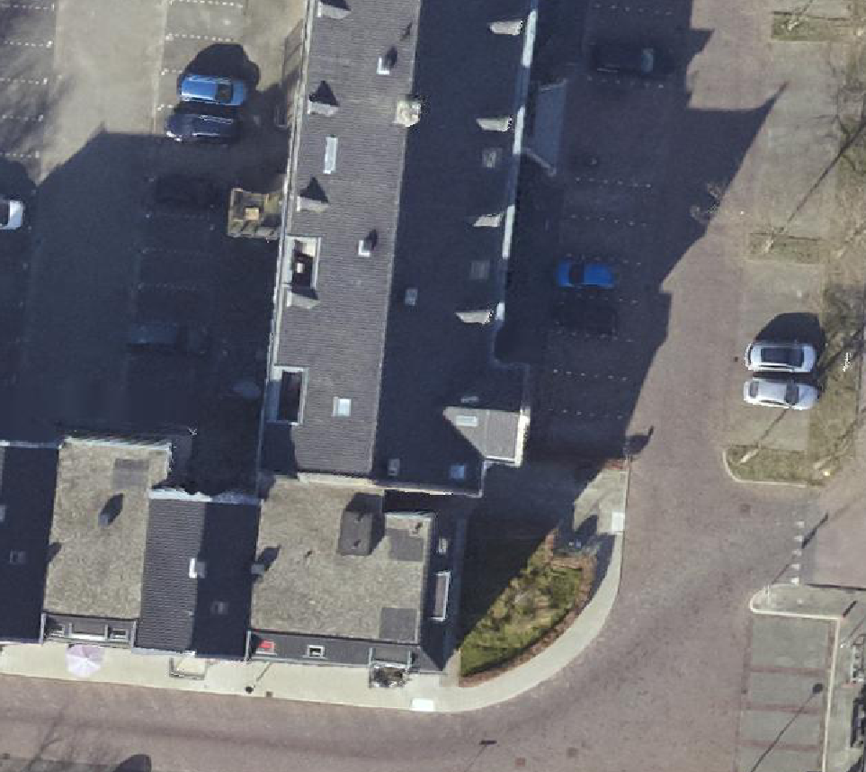 True ortho Luchtfoto op daksegment