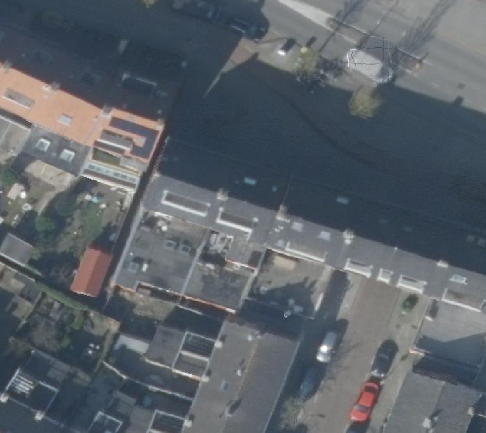 True ortho Luchtfoto op daksegment