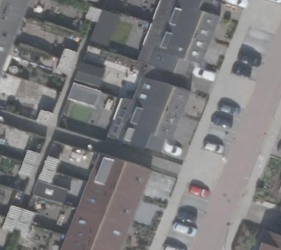 True ortho Luchtfoto op daksegment