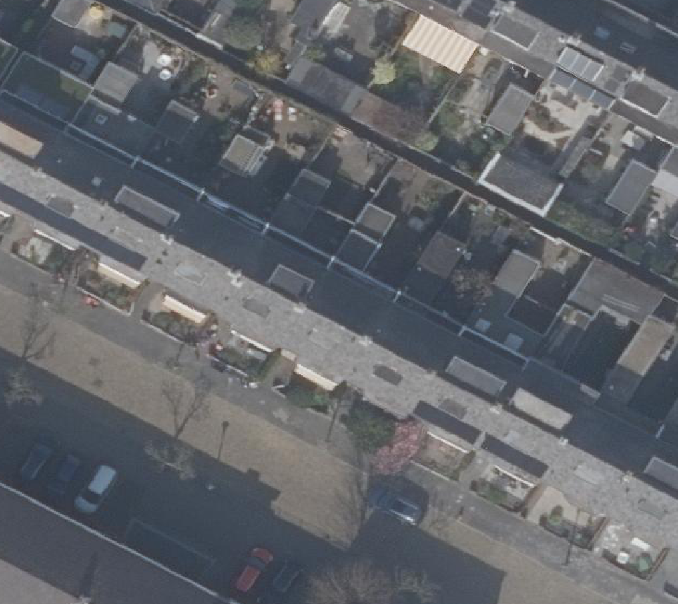 True ortho Luchtfoto op daksegment