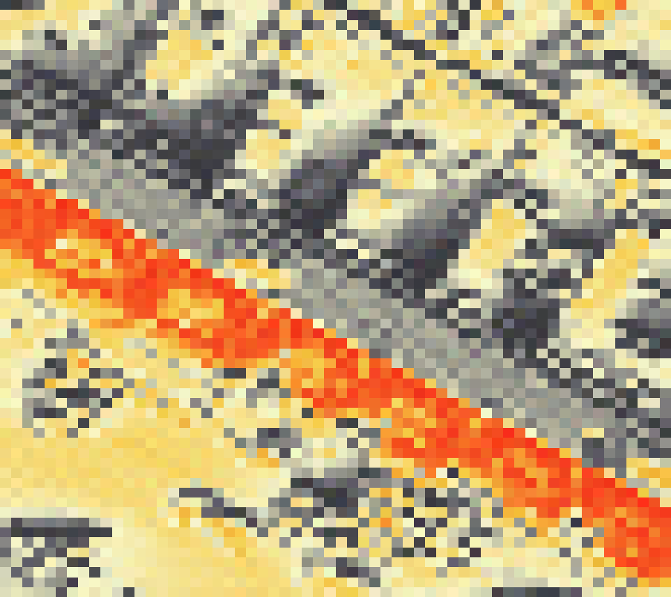 PV-irradiatie op daksegment ingezoomd met intensiteitsverdeling van zonlicht