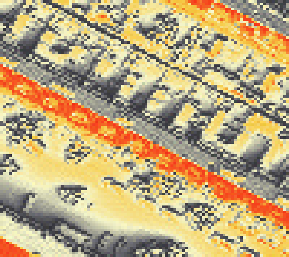 PV-irradiatie op daksegment met intensiteitsverdeling van zonlicht