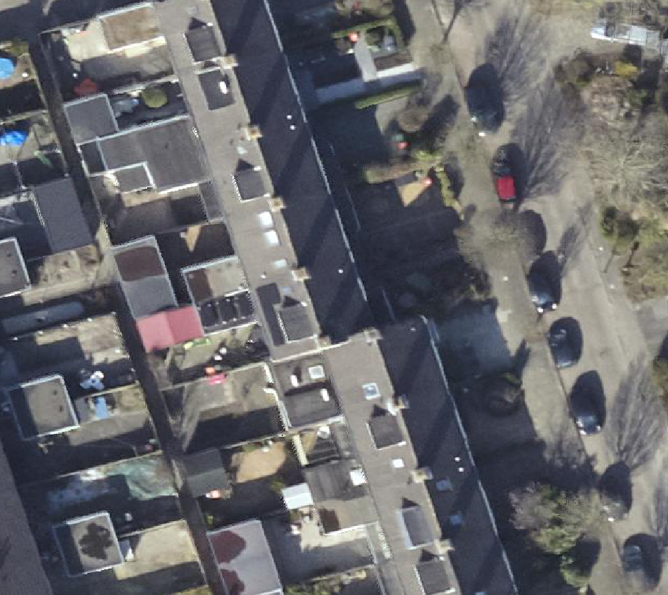 True ortho Luchtfoto op daksegment