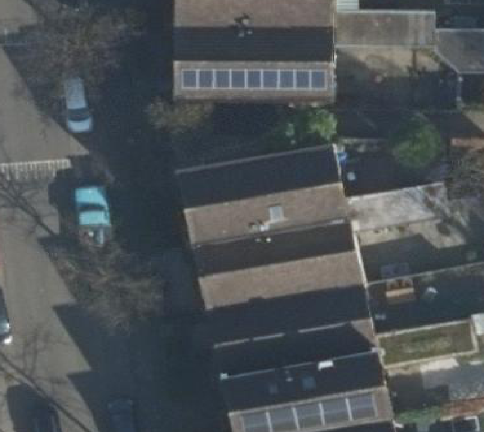 True ortho luchtfoto van Utrecht met zicht op woning