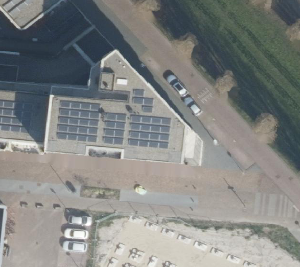 True ortho Luchtfoto op daksegment