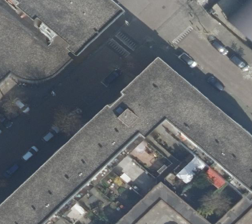 True ortho Luchtfoto op daksegment
