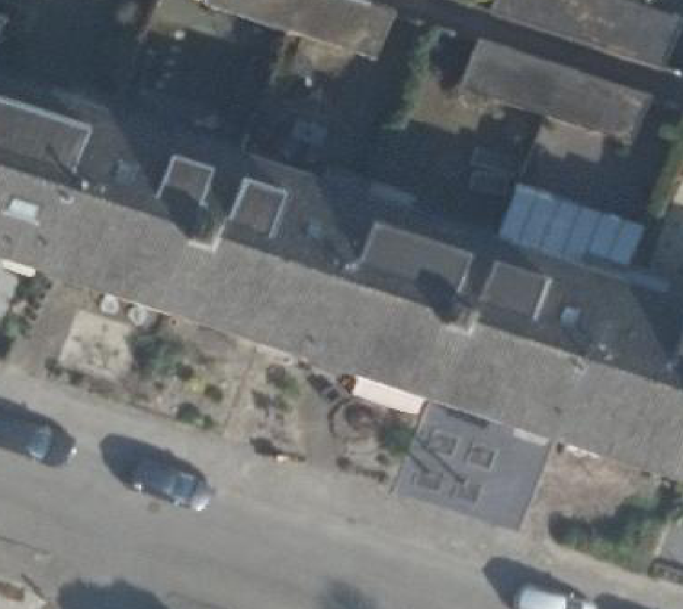 True ortho luchtfoto van De Meern met zicht op woning