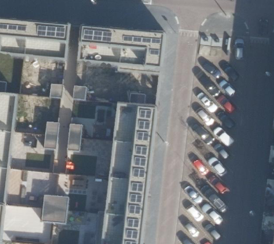 True ortho Luchtfoto op daksegment