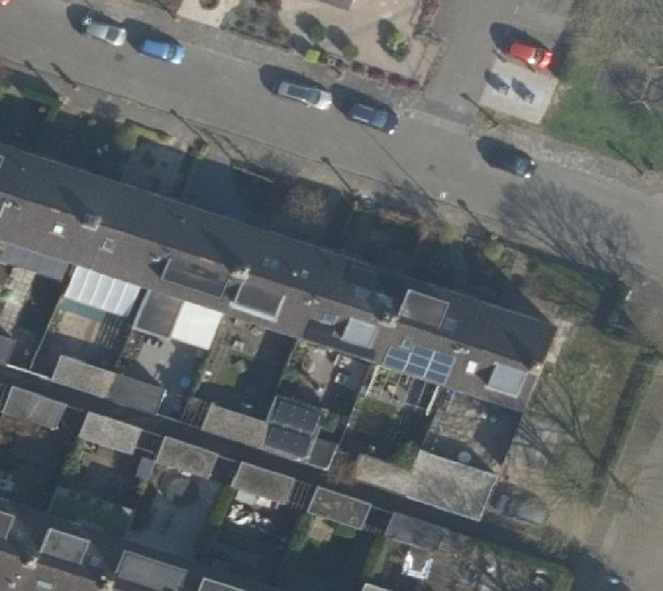 True ortho Luchtfoto op daksegment