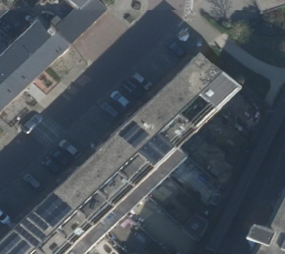 True ortho Luchtfoto op daksegment