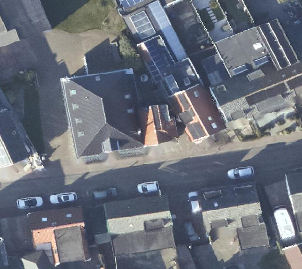 True ortho Luchtfoto op daksegment