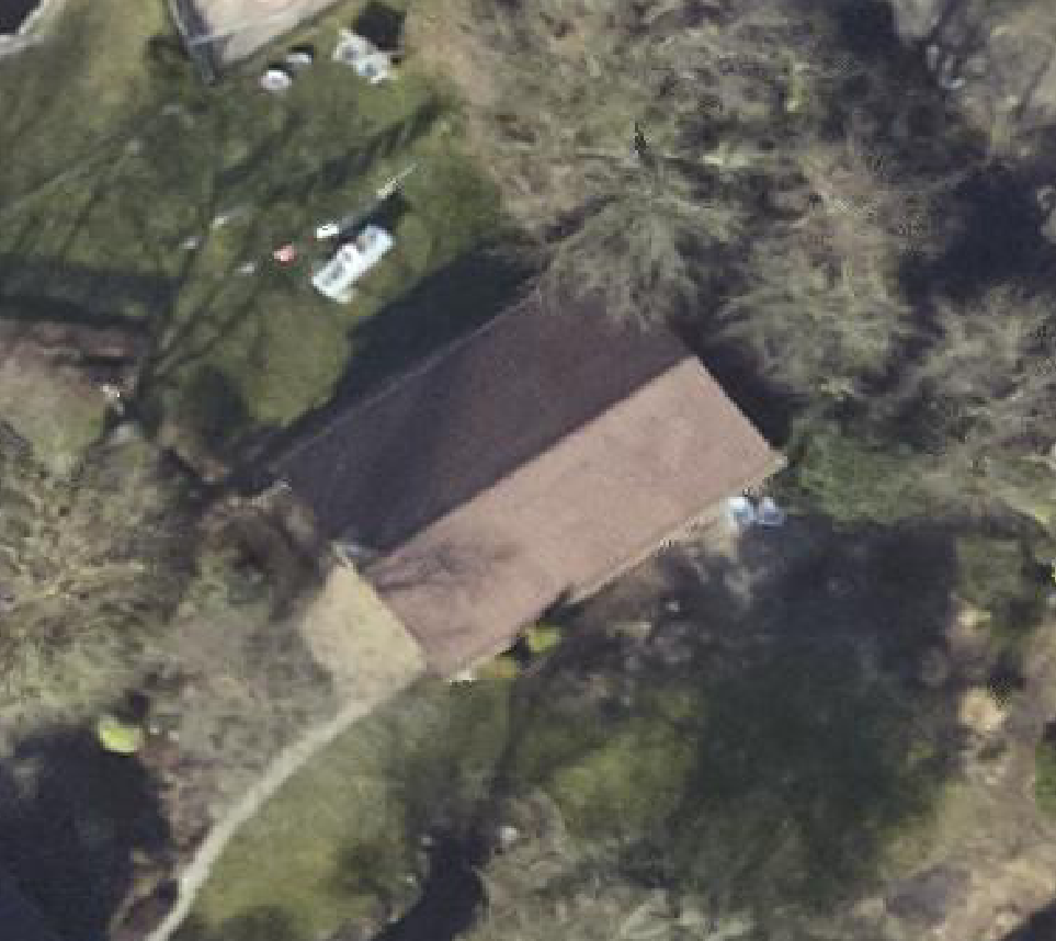 True ortho luchtfoto van Schagerbrug met zicht op woning