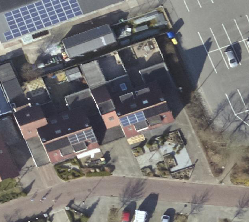 True ortho Luchtfoto op daksegment