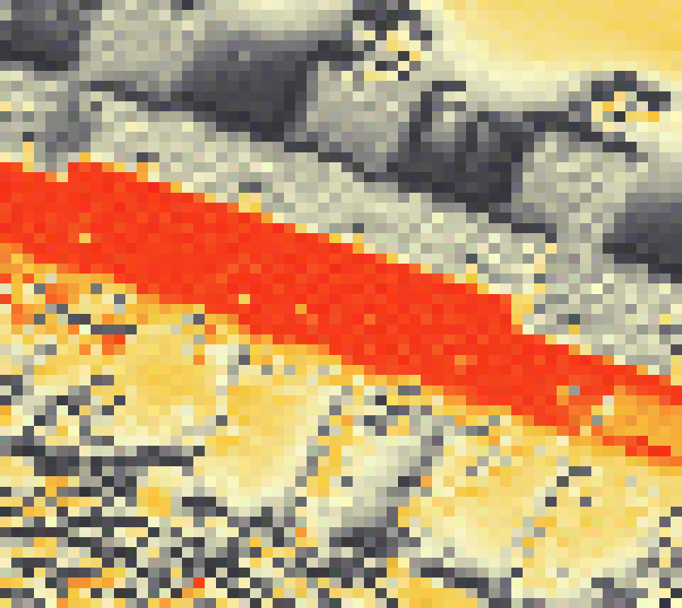 PV-irradiatie op daksegment ingezoomd met intensiteitsverdeling van zonlicht