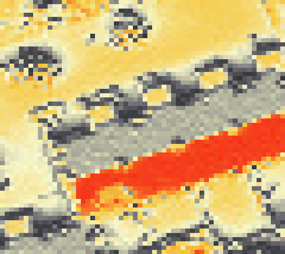 PV-irradiatie op daksegment ingezoomd met intensiteitsverdeling van zonlicht