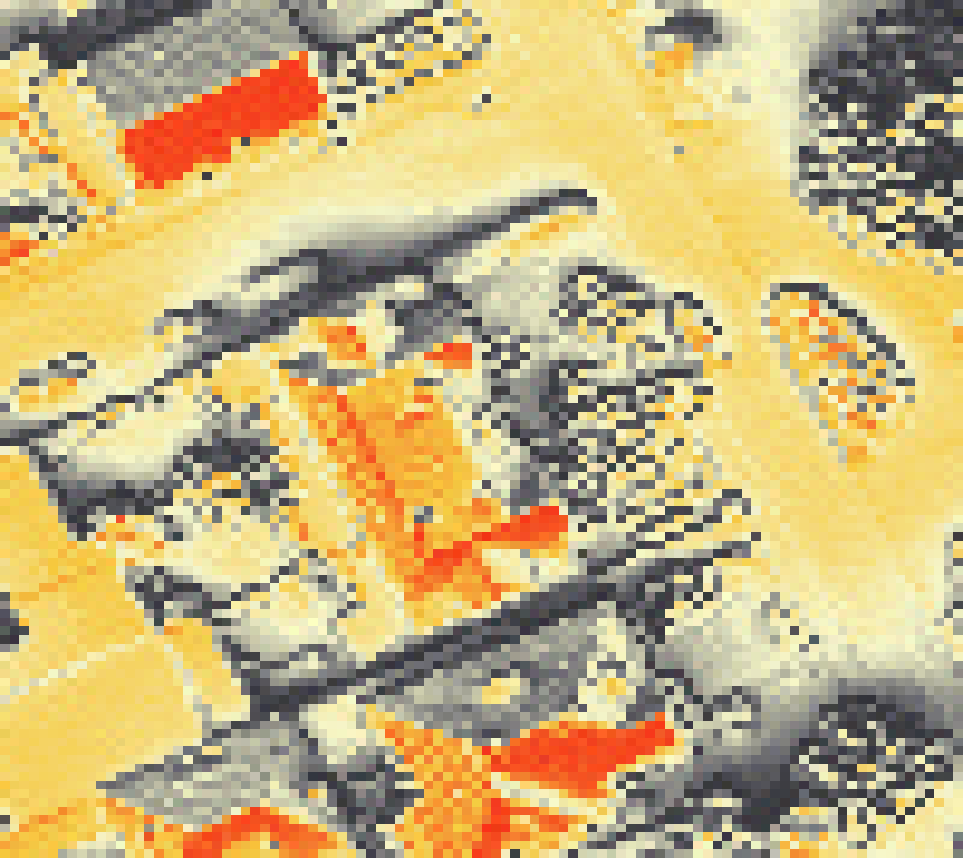 PV-irradiatie op daksegment met intensiteitsverdeling van zonlicht