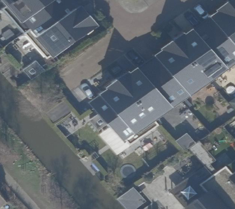 True ortho Luchtfoto op daksegment