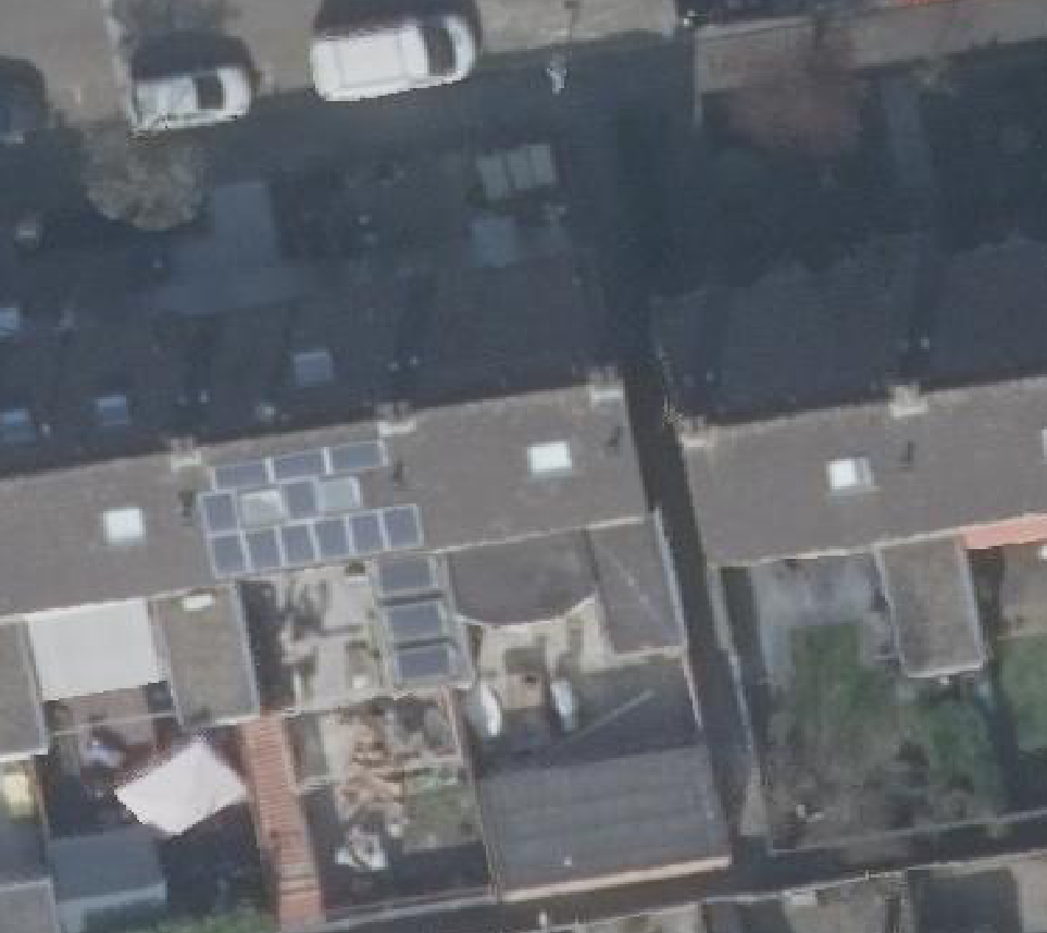 True ortho luchtfoto van Alkmaar met zicht op woning