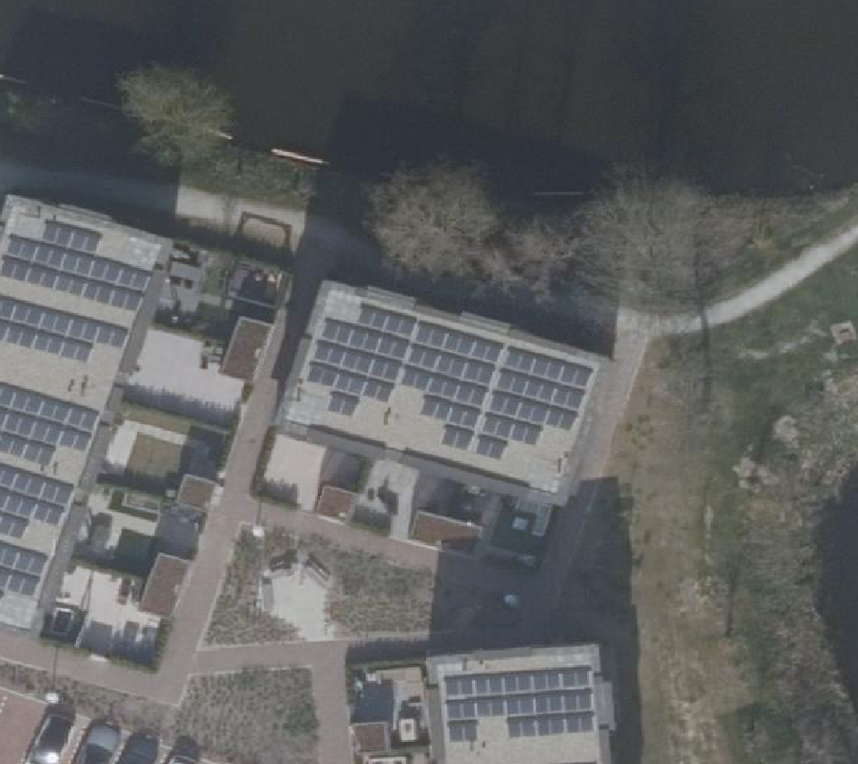 True ortho Luchtfoto op daksegment
