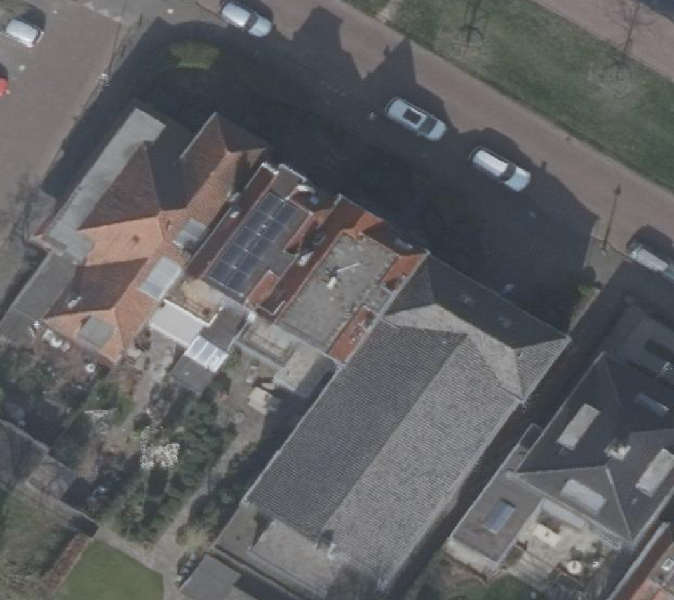 True ortho Luchtfoto op daksegment