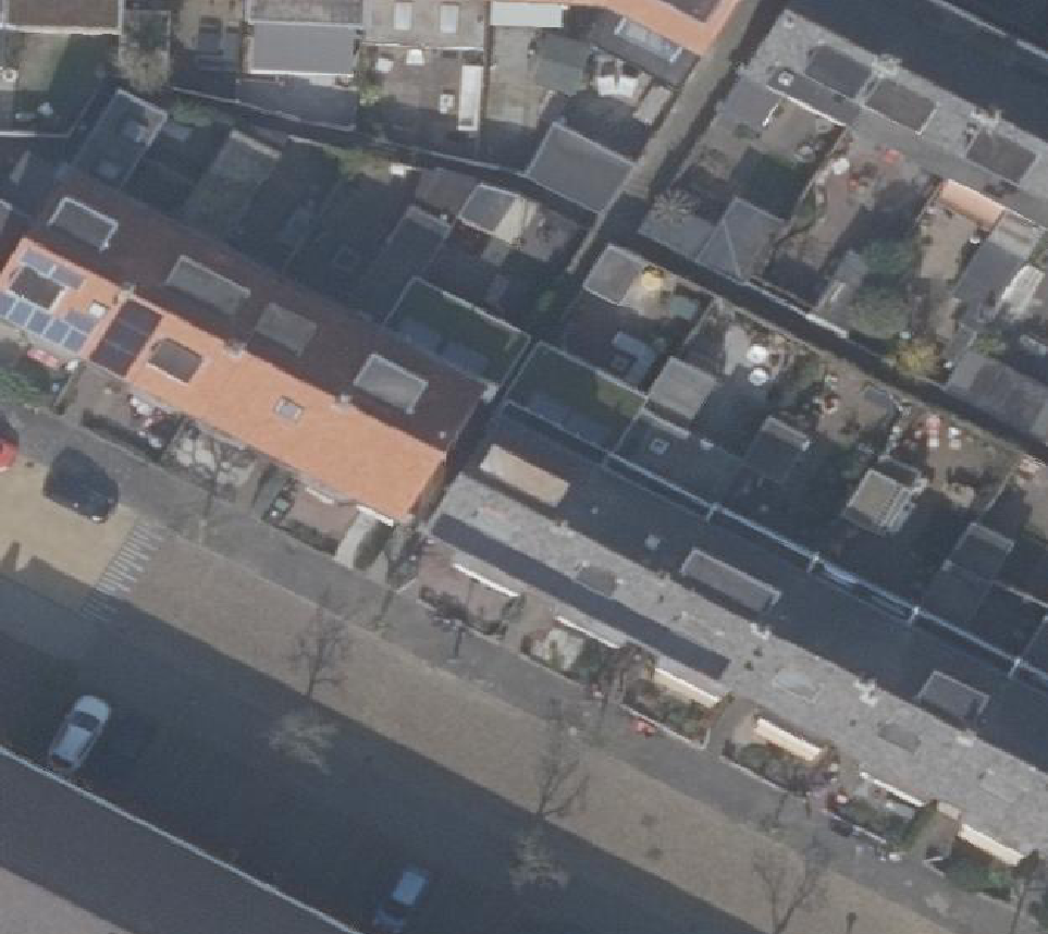 True ortho Luchtfoto op daksegment