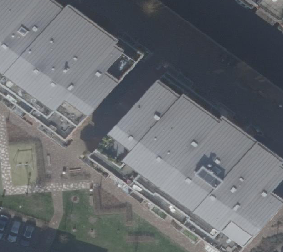 True ortho Luchtfoto op daksegment