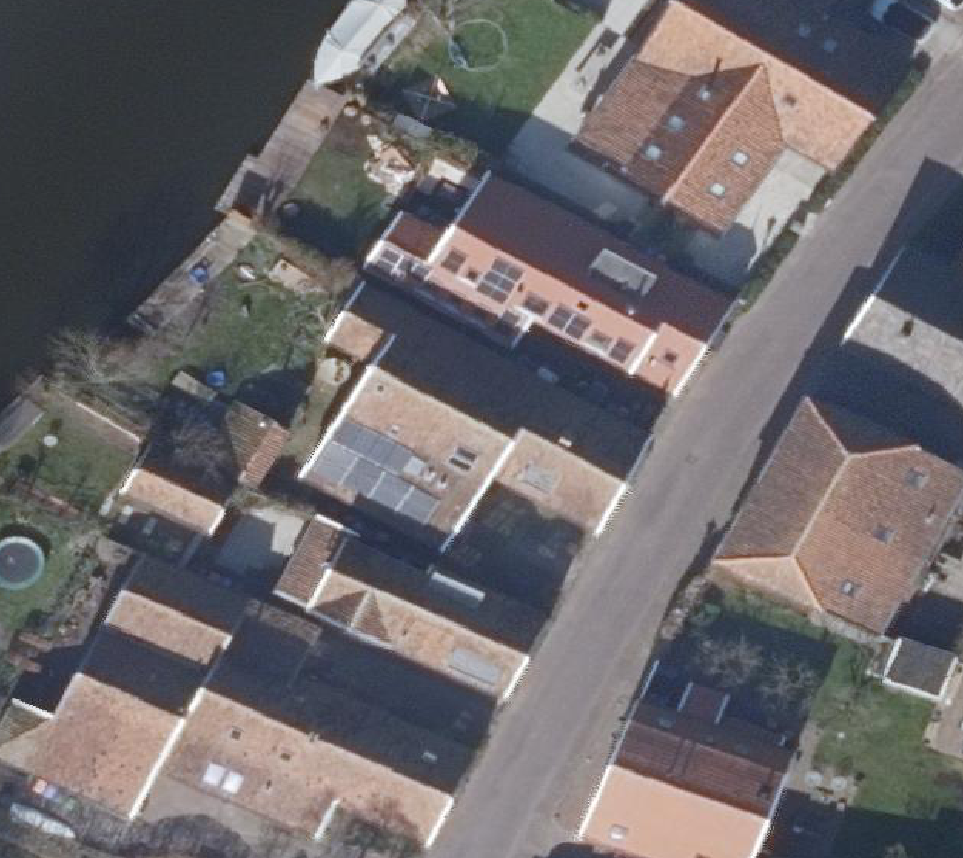 True ortho Luchtfoto op daksegment